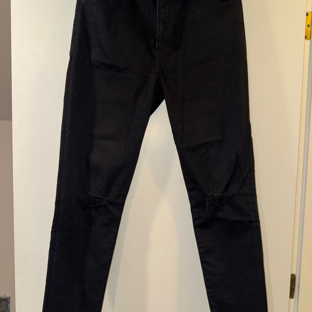 Abercrombie Ultra High Rise Super Skinny Black Jeans